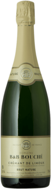 12,95 € 送料無料 | 白のスパークリングワイン B&B Bouché Brut Nature — ブリュット・ナチュール A.O.C. Crémant de Limoux ラングドックルシヨン フランス Pinot Noir — ピノ・ノワール, Chardonnay — シャルドネ, Chenin — シュナン ボトル 75 cl