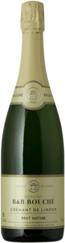 12,95 € Kostenloser Versand | Weißer Sekt B&B Bouché Brut Natur A.O.C. Crémant de Limoux Languedoc-Roussillon Frankreich Spätburgunder, Chardonnay, Chenin Weiß Flasche 75 cl