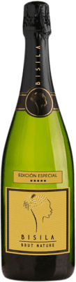 7,95 € 免费送货 | 白起泡酒 Bisila Brut Nature — 天然干型起泡酒 限量版 D.O. Cava 加泰罗尼亚 西班牙 Chardonnay — 莎当妮 75 cl