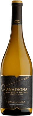 18,95 € 免费送货 | 白酒 Anadigna Sobre Lías D.O. Rías Baixas 加利西亚 西班牙 Albariño 瓶子 75 cl