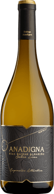 19,95 € 免费送货 | 白酒 Anadigna Sobre Lías D.O. Rías Baixas 加利西亚 西班牙 Albariño 瓶子 75 cl