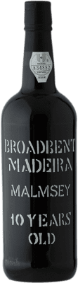 54,95 € Бесплатная доставка | Крепленое вино Broadbent Malmsey I.G. Madeira мадера Португалия Malvasía 10 Лет бутылка 75 cl