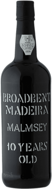 57,95 € Бесплатная доставка | Креплёное вино Broadbent Malmsey I.G. Madeira мадера Португалия Malvasía 10 Лет бутылка 75 cl
