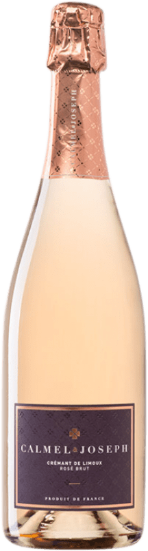 19,95 € 送料無料 | ロゼのスパークリングワイン Calmel & Joseph Brut — ブリュット Rosé — ロゼ A.O.C. Crémant de Limoux ラングドックルシヨン フランス Pinot Noir — ピノ・ノワール, Chardonnay — シャルドネ, Chenin — シュナン ボトル 75 cl