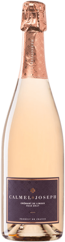 25,95 € Free Shipping | Rosé sparkling Calmel & Joseph Rosé Brut A.O.C. Crémant de Limoux Languedoc-Roussillon France Pinot Black, Chardonnay, Chenin White Bottle 75 cl