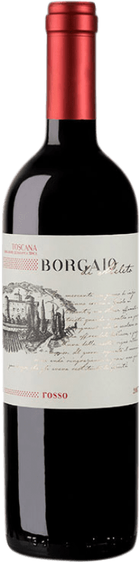 9,95 € Envio grátis | Vinho tinto Castello di Meleto Borgaio Rosso I.G.T. Toscana Tuscany Itália Merlot, Sangiovese Garrafa 75 cl
