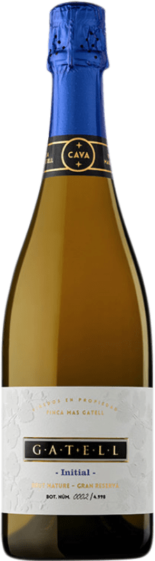 29,95 € Envio grátis | Espumante branco Gatell Initial Brut Nature Reserva D.O. Cava Catalunha Espanha Malvasía, Macabeo, Xarel·lo, Parellada Garrafa 75 cl