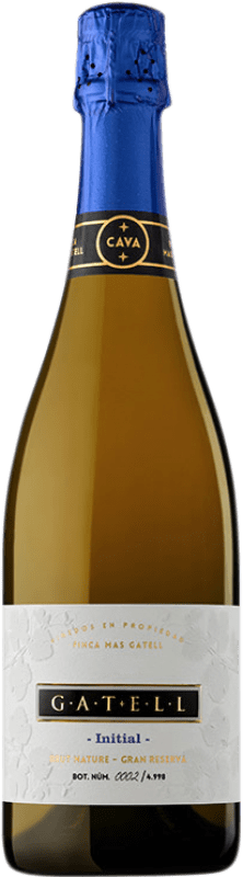 19,95 € Spedizione Gratuita | Spumante bianco Gatell Initial Brut Nature Riserva D.O. Cava Catalogna Spagna Malvasía, Macabeo, Xarel·lo, Parellada Bottiglia 75 cl