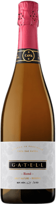 19,95 € 免费送货 | 玫瑰气泡酒 Gatell Rosé Brut Nature D.O. Cava 加泰罗尼亚 西班牙 Grenache, Pinot Black 瓶子 75 cl