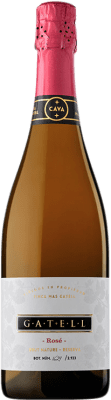 28,95 € 送料無料 | ロゼスパークリングワイン Gatell Rosé ブルットの自然 D.O. Cava カタロニア スペイン Grenache, Pinot Black ボトル 75 cl