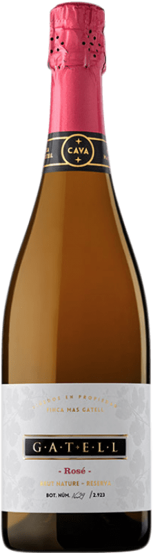 19,95 € Free Shipping | Rosé Sparkling Wine Gatell Brut Nature Rosé D.O. Cava Catalonia Spain Garnacha — Grenache, Pinot Noir Eco — Organic Bottle 75 cl