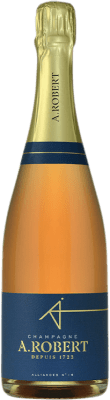 51,95 € 免费送货 | 玫瑰气泡酒 A. Robert Alliances Nº 16 Rosé A.O.C. Champagne 香槟酒 法国 Pinot Black, Chardonnay, Pinot Meunier 瓶子 75 cl