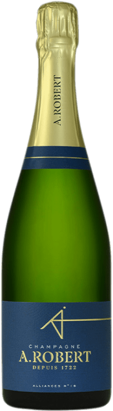 45,95 € 送料無料 | 白スパークリングワイン A. Robert Alliances Nº 16 A.O.C. Champagne シャンパン フランス Pinot Black, Chardonnay, Pinot Meunier ボトル 75 cl