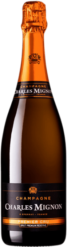 51,95 € Spedizione Gratuita | Spumante bianco Charles Mignon Premium Premier Cru Brut Riserva A.O.C. Champagne champagne Francia Pinot Nero, Chardonnay Bottiglia 75 cl