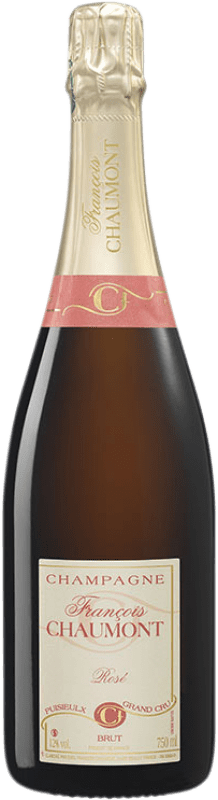 42,95 € 免费送货 | 玫瑰气泡酒 François Chaumont Rosé 香槟 A.O.C. Champagne 香槟酒 法国 Pinot Black 瓶子 75 cl