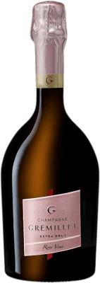 49,95 € Бесплатная доставка | Розовое игристое Gremillet Rosé Vrai Экстра-Брут A.O.C. Champagne шампанское Франция Pinot Black бутылка 75 cl