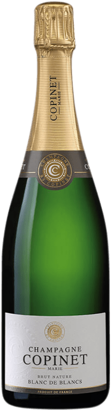 51,95 € Бесплатная доставка | Белое игристое Marie Copinet Blanc de Blancs Cuvée Природа Брута A.O.C. Champagne шампанское Франция Chardonnay бутылка 75 cl