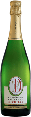 36,95 € 送料無料 | 白スパークリングワイン Philippe Dechelle Cuvée Charpentée Brut A.O.C. Champagne シャンパン フランス Pinot Black, Chardonnay, Pinot Meunier ボトル 75 cl