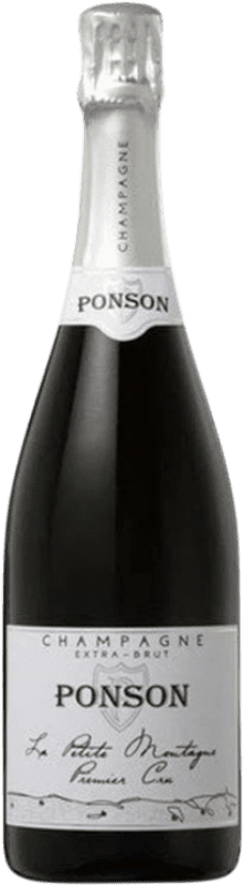 42,95 € Бесплатная доставка | Белое игристое Ponson La Petite Montagne 1er Cru A.O.C. Champagne шампанское Франция Pinot Black, Chardonnay, Pinot Meunier бутылка 75 cl