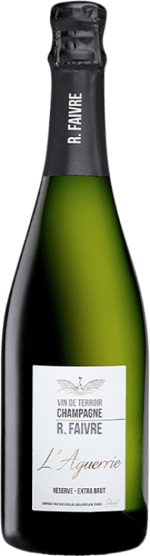 66,95 € Kostenloser Versand | Weißer Sekt R. Faivre L'Aguerrie A.O.C. Champagne Champagner Frankreich Spätburgunder, Chardonnay, Pinot Meunier Flasche 75 cl