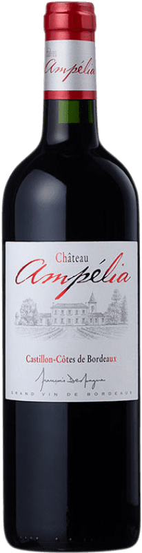 16,95 € Free Shipping | Red wine Château Ampélia A.O.C. Côtes de Castillon Aquitania France Merlot, Cabernet Franc Bottle 75 cl