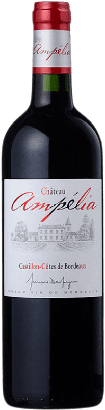 15,95 € Envío gratis | Vino tinto Château Ampélia A.O.C. Côtes de Castillon Aquitania Francia Merlot, Cabernet Franc Botella 75 cl