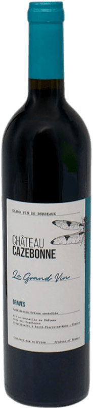 15,95 € Kostenloser Versand | Rotwein Château Cazebonne Le Grand Vin Rouge A.O.C. Graves Bordeaux Frankreich Merlot, Cabernet Sauvignon Flasche 75 cl