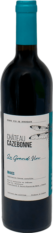 27,95 € Kostenloser Versand | Rotwein Château Cazebonne Le Grand Vin Rouge A.O.C. Graves Bordeaux Frankreich Merlot, Cabernet Sauvignon Flasche 75 cl