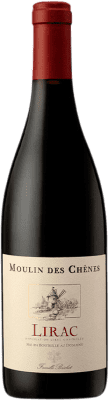 13,95 € Envío gratis | Vino tinto Château de Vaudieu Famille Brechet Moulin des Chênes A.O.C. Lirac Languedoc-Roussillon Francia Syrah, Garnacha, Mourvèdre, Cinsault Botella 75 cl