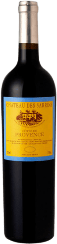 18,95 € 免费送货 | 红葡萄酒 Château des Sarrins Grande Cuvée 岁 A.O.C. Côtes de Provence 普罗旺斯 法国 Syrah, Grenache, Cabernet Sauvignon, Carignan, Mourvèdre Eco 生态 有机 天然 瓶子 75 cl