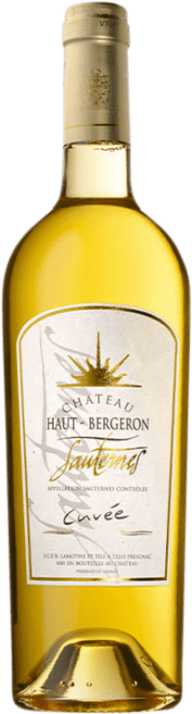 232,95 € Envío gratis | Vino Blanco Château Haut-Bergeron 113 Dulce Cuvée A.O.C. Sauternes Burdeos Francia Sémillon Media Botella 37 cl