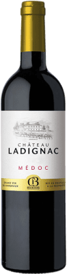 9,95 € Free Shipping | Red wine Château Ladignac A.O.C. Médoc Aquitania France Merlot, Cabernet Sauvignon Bottle 75 cl