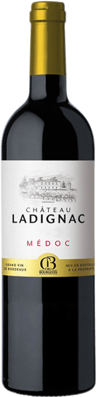 9,95 € 免费送货 | 红酒 Château Ladignac A.O.C. Médoc Aquitania 法国 Merlot, Cabernet Sauvignon 瓶子 75 cl