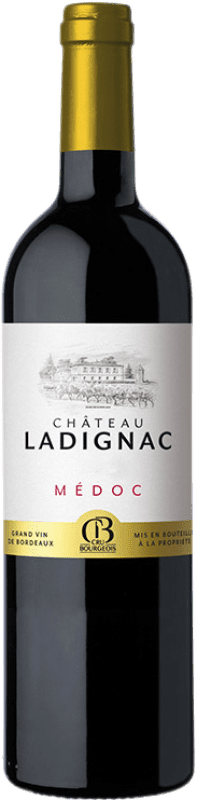 10,95 € Envío gratis | Vino tinto Château Ladignac A.O.C. Médoc Aquitania Francia Merlot, Cabernet Sauvignon Botella 75 cl