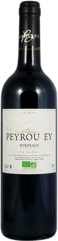 12,95 € Envío gratis | Vino blanco Château Peyrouley Blanc A.O.C. Bordeaux Burdeos Francia Sauvignon Blanca, Sémillon, Muscadelle Botella 75 cl