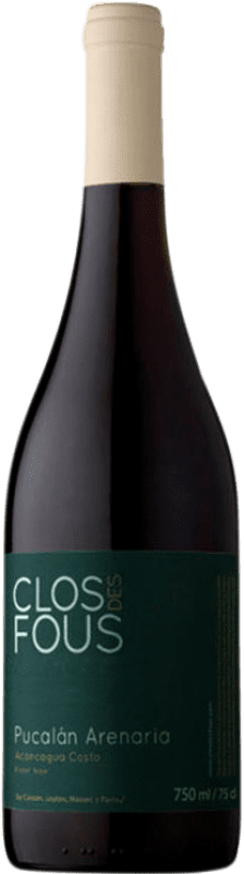 38,95 € Kostenloser Versand | Rotwein Clos des Fous Pucalán Arenaria I.G. Valle del Aconcagua Aconcagua-Tal Chile Spätburgunder Flasche 75 cl