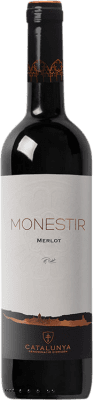 42,95 € Free Shipping | Red wine Coastal Monestir D.O. Catalunya Catalonia Spain Merlot Bottle 75 cl
