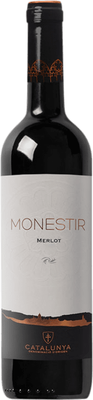 44,95 € Free Shipping | Red wine Coastal Monestir D.O. Catalunya Catalonia Spain Merlot Bottle 75 cl