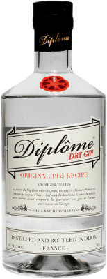 44,95 € 免费送货 | 金酒 Diplôme Gin Dry 法国 瓶子 70 cl