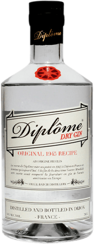 44,95 € Spedizione Gratuita | Gin Diplôme Gin Dry Francia Bottiglia 70 cl
