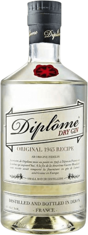 46,95 € Kostenloser Versand | Gin Diplôme Gin Dry Frankreich Flasche 70 cl