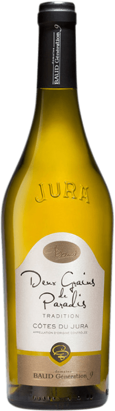 36,95 € Бесплатная доставка | Белое вино Domaine Baud Deux Grains de Paradis Cuvée Tradition старения A.O.C. Côtes du Jura Jura Франция Chardonnay, Savagnin бутылка 75 cl