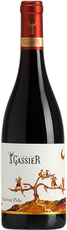 18,95 € Kostenloser Versand | Rotwein Domaine Gassier Nostre Païs Rouge A.O.C. Costières de Nîmes Occitania Frankreich Syrah, Grenache, Monastrell, Carignan, Cinsault Flasche 75 cl