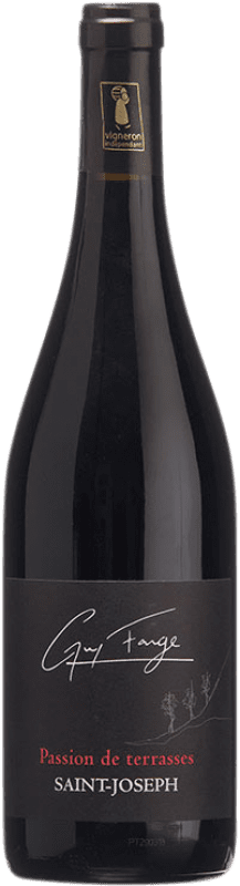 48,95 € Бесплатная доставка | Красное вино Guy Farge Passion de Terrasses A.O.C. Saint-Joseph Франция Syrah бутылка 75 cl