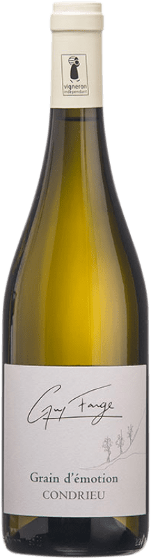 41,95 € Бесплатная доставка | Белое вино Guy Farge Grain d'Emotion A.O.C. Condrieu Auvernia Франция Viognier бутылка 75 cl