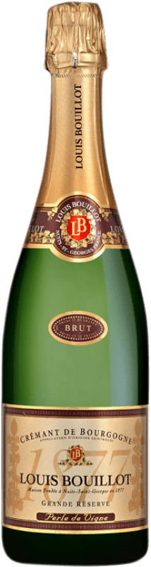 28,95 € 免费送货 | 白起泡酒 Louis Bouillot Perle de Vigne A.O.C. Crémant de Bourgogne 勃艮第 法国 Pinot Noir — 黑皮诺, Gamay — 佳美, Chardonnay — 莎当妮, Aligoté — 阿利戈特 75 cl