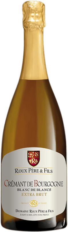 17,95 € Envío gratis | Espumoso blanco Roux Crémant Extra Brut A.O.C. Bourgogne Borgoña Francia Chardonnay Botella 75 cl
