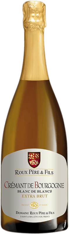 17,95 € Бесплатная доставка | Белое игристое Roux Экстра-Брут A.O.C. Crémant de Bourgogne Бургундия Франция Chardonnay бутылка 75 cl