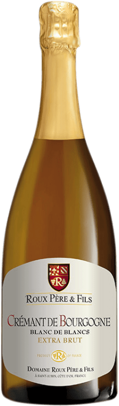 18,95 € Envío gratis | Espumoso blanco Domaine Roux Extra Brut A.O.C. Crémant de Bourgogne Borgoña Francia Chardonnay Botella 75 cl