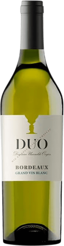 41,95 € Envío gratis | Vino blanco DUO Usarralde Ovejas Grand Vin Blanc A.O.C. Bordeaux Burdeos Francia Sauvignon Gris Botella 75 cl